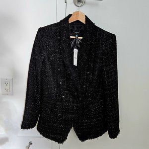 White House Black Market Studio Blazer - Black Tweed